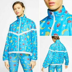 NWT Nike Banana and Strawberry Fruit Print Zip Up Jacket